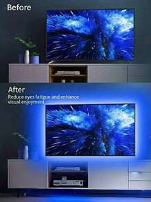 1pc RGB LED Strip Light With Remote Control, USB Powered, Supports 16 Color Changing & 8 Dynamic Modes, 6 DIY Modes, Suitable For Indoor Lighting, TV Backlight, Kitchen Decor, Party, Bar, Corridor - 44 Keys - View 4