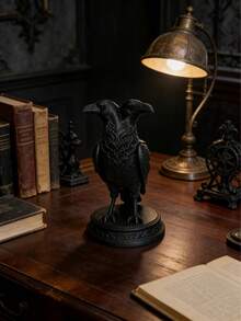 哥特式骷髅装饰（双头乌鸦） - 独特的万圣节装饰品，适合室内/室外装饰，无需用电 - 1PC - 查看 16