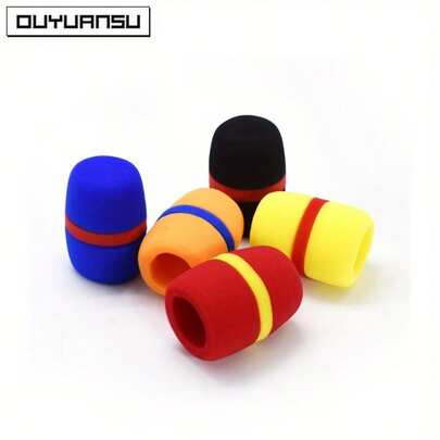 3pcs/Set Microphone Windscreen Cover, Thickened Microphone Sponge Windshield, KTV Microphone Anti-Wind Foam