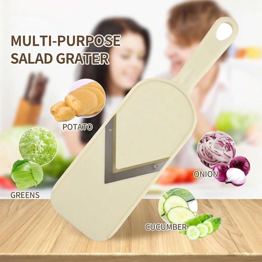 1pc Cabbage Slicer, Salad Shredder, Multi-Function Vegetable Slicer And Cutter, Cabbage Shredder, Black/White, Vegetable Slicer, Cabbage Shredder, Salad Cucumber Potato Slicer, Shredder, Salad Shredder, Vegetable Shredder, Kitchen & Dining Accessories, Vegetable & Fruit Tools, Chopper And Slicer - Multicolor - View 1