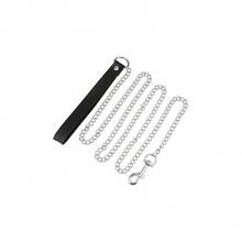 1件哥特朋克摇滚铆钉皮革项链颈链 - 黑色 - 查看 9