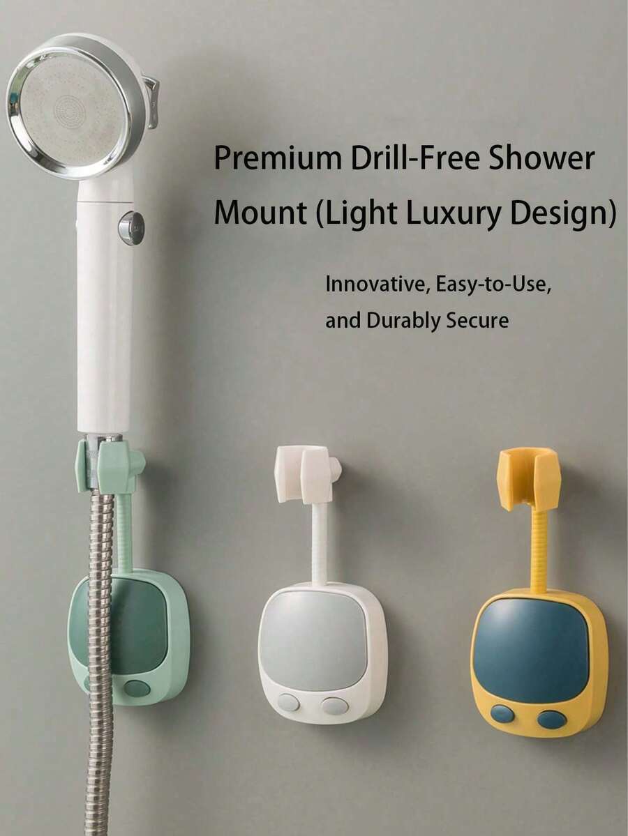 Light Luxury Shower Head Holder, Adjustable Shower Mount, No Drilling Required For Bathroom