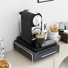 Coffee Pod Holder, Carbon Steel Coffee Capsule Organizer Storage Drawer For Home Office - Ver 8