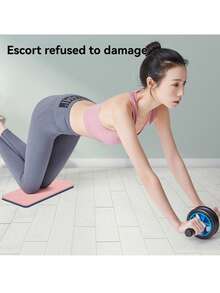 1/2片装瑜伽垫家用健身平板支撑俯卧撑支撑垫，防滑运动护膝垫 - 彩色 - 查看 4