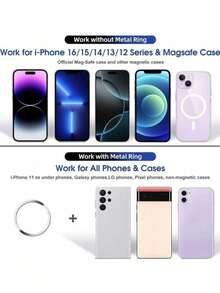 Foldable Phone Holder, Strong Magnetic Car Phone Mount, Dashboard Phone Holder, 360° Rotating Vacuum Suction Cup, GPS Bracket - Multicolor - View 6