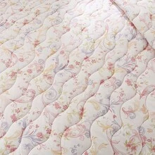 1件亲肤简约格子+花卉绗缝宽边夏季被，柔软细腻，吸湿透气，简约优雅，时尚空调被，轻盈透气夏季被 - 芳華 - 查看 6