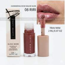 FENTY BEAUTY Gloss Bomb Universal Lip Luminizer Trav Mini 08 RIRI - Shimmering Rose Mauve Nude 2ml/0.07 Oz - 08 RIRI - 查看 3