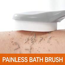 1 chiếc bàn chải tẩy tế bào chết cán dài, bàn chải hỗ trợ tắm, bàn chải tắm dạng bọt biển, dụng cụ chà mạnh mẽ cho lưng, không gây kích ứng. - Bàn chải cọ bồn tắm - Xem 5