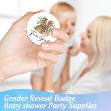 10/20 枚装服装设计性别揭晓徽章，粉色蓝色徽章，男女款，适合婴儿派对礼物和游戏用品，1.8 英寸（男孩/女孩款可选） - 彩色 - 查看 6