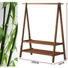 Perchero con Estante y Gancho, Colgador de Ropa con Zapatero, Organizador de Almacenamiento para Ropa, Rack para Dormitorio, Lavadero, Pasillo, Entrada, Sala de Estar - B-100cm - Ver 2
