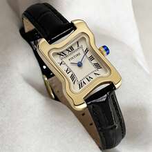 Elegant Ladies Geometric Shape Design Dial Roman Numeral Scale Business Women's Quartz Movement Analog Watch - one-size - View 9