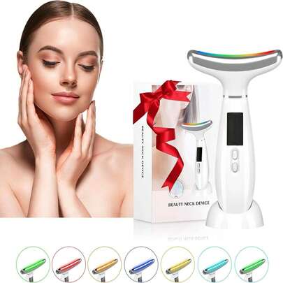 Electric Facial Massager, Micro-Vibration Neck Beauty Device, Facial Cleansing Tool, Multi-Mode (Gentle Skincare/Facial Care/Deep Cleansing/Massage), With Cooling/Constant Temperature Heating Function, Brightens Complexion, Essential For Skincare, Holiday Gift, Massager, Beauty Device