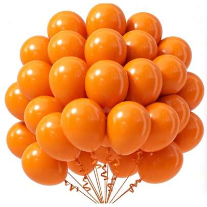 35 balões laranja de 10 polegadas, balões de látex laranja para festas, formaturas, Halloween, outono, festas tropicais, Dia de Ação de Graças e aniversários.