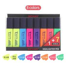 4/6/8 Colori Evidenziatori Glitterati, Penne Inchiostro Fluorescente Brillante, Penne Glitter Liquido Stile Ins Cielo Stellato, Capacità Elevata per Journaling, Prendere Appunti, Evidenziare, Scarabocchiare - Evidenziatori divertenti - Visualizzare 8