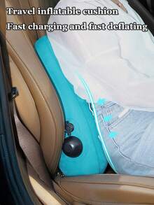 Inflatable Wide Back Design Lumbar Support Pillow, Can Relieve Muscle Fatigue, Suitable For Men And Women, Manual Inflation Portable Lumbar Support Cushion, Lightweight Ergonomic Back Support Inflatable Pad, Suitable For Train, Plane, Office Chair, Car, Outdoor Camping Travel Essential Accessory - Multicolor - View 10