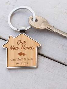 Personalized New Home Keychains, Valentine's Day Gifts, Housewarming Souvenirs, Durable Ring Keychains, Housewarming Gifts, Commemorative Keychains, Elegant Keychains - Multicolor - View 6