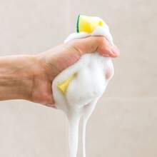 4/6/10pcs High Density 10*7*2.5cm Rectangular Sponge Scrubber, Double-Sided Sponge Scrub Pad, Absorbent And Non-Stick, Kitchen Cleaning Sponge - Right-angled Sponge - View 7