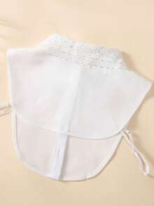 1pc Women's White Water-Soluble Embroidered Detachable Collar - White - View 4