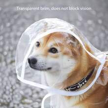 透明狗狗雨衣，宠物户外服装，宠物雨披，防水宠物斗篷 - 黑色 - 查看 8