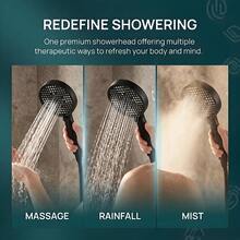 Vòi sen cầm tay 6 chế độ phun áp lực, kèm đầu nối vòi nước đa năng, dùng cho phòng tắm gia đình với bình nước nóng. - nhiều mô hình - Xem 5