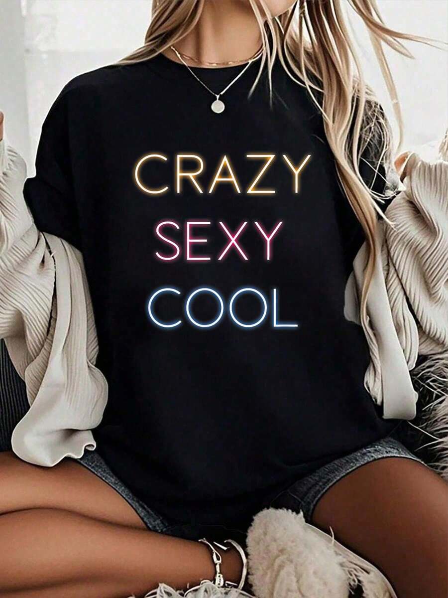 Camiseta Unisex 100% Algodón con Frases Retro Divertidas y Atrevidas, Camiseta Gráfica para Hombres y Mujeres, Camiseta de Regalo - Negro - Ver 1