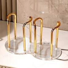 1pc Elegant Acrylic Disposable Cup Holder - Suitable For Home, Cafe, Office And Hotel - Multicolor - View 8