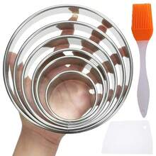 6 Packs Large Biscuit Coe Cutter SetStains Steel Round Coe Cutter Mol 2/3/3.5/4/5/6 Inc Large 6" 5" Coe Ing Tool Set Wit Accories  Pastry Ut Font Cake Coe Dumpling - As Pic - View 8