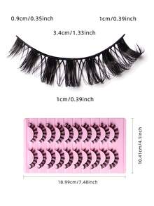 5 Pairs Natural Fluffy False Eyelashes, Pink Packaging, Suitable For Daily And Various Makeup Looks - View 5