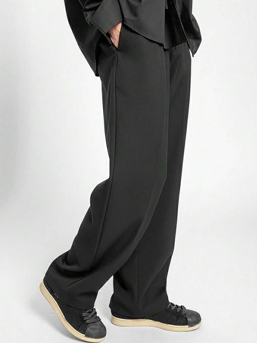 男士 Old Money 夏季度假裤 - 黑色 - 查看 1