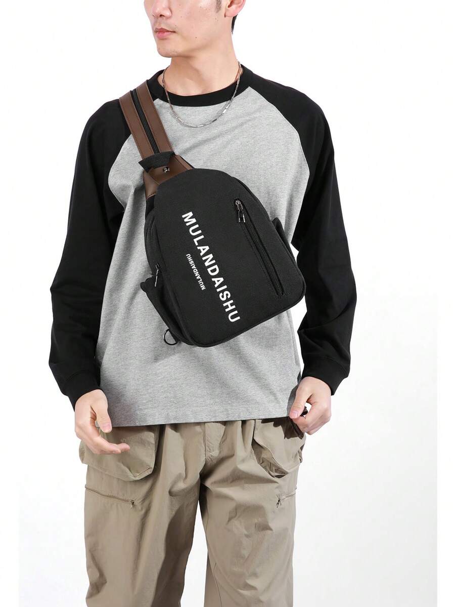 Men's New Multi-Functional Canvas Casual Versatile Outdoor Lightweight Large Capacity Durable Shoulder Messenger Bag - Multicolor - View 1