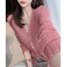 Women Lightweight Cardigans - Green - View 2