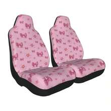 Fashionable Pink Bow & Floral Print Universal Car Seat Cover - Pink Bow and Flowers - View 6