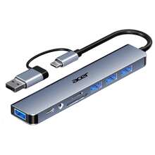 宏碁 HUB HY41-T8，8 合 1 多功能 Type-C 扩展坞，USB3.0 接口扩展，适用于台式电脑、手机、笔记本电脑，带 TF/SD 卡槽，USB-C 扩展坞 - 查看 10