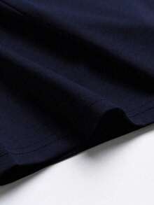 Conjunto de camiseta de tirantes de cuello redondo y pantalones cortos casuales de verano para hombre - Azul Marino - Ver 8