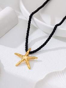 1件手工海星贝壳吊坠项链，海滩度假风饰品，饰有海洋生物吊坠和仿珍珠，适合春夏佩戴 - 項鍊 - 查看 7
