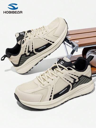 HOBIBEAR 2026新款男士宽楦运动鞋，宽鞋头户外越野跑鞋，透气休闲运动鞋，轻便减震跑鞋，适合健身房、户外、网球、驾驶等场合。