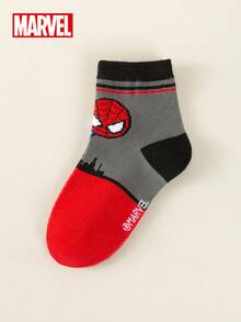 Marvel 5双装儿童短袜，官方授权超级英雄印花男童袜 - 彩色 - 查看 5
