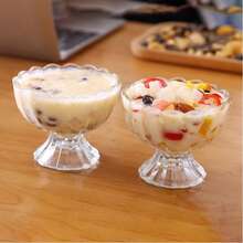 单球冰淇淋玻璃杯、圣代杯、甜点碗、奶昔杯、珍珠奶茶杯 - 彩色 - 查看 3