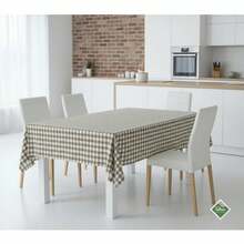 Kiva Stain-Resistant Tablecloth, Medium Checkered Pattern, Extra Soft Touch, Teflon Coated And Waterproof, Sizes From 100x140 To 300x140 Cm And Round 140 Cm - Stain-Resistant Tablecloth - Available In 15 Colors - 選項 2 - 查看 1
