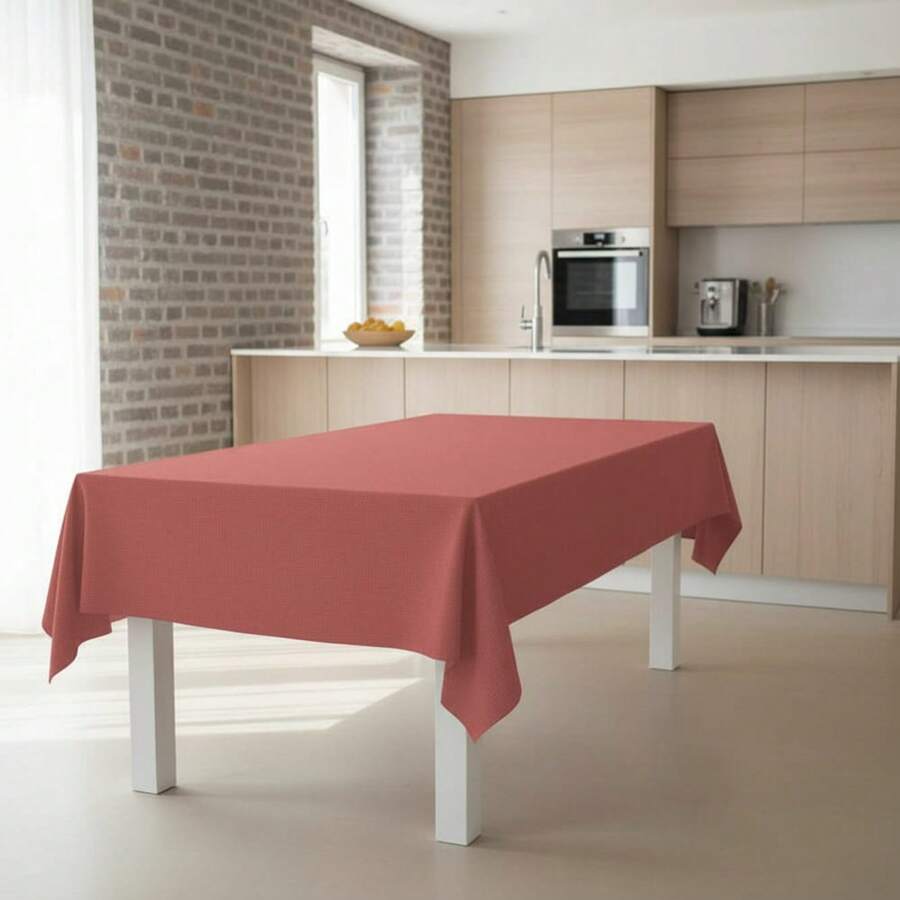 Kiva Stain-Resistant Tablecloth, Small Checkered Pattern, Extra Soft Touch, Teflon Coated And Waterproof, Sizes From 100x140 To 300x140 Cm And Round 140 Cm - Stain-Resistant Tablecloth - Available In 15 Colors - 選項 11 - 查看 1