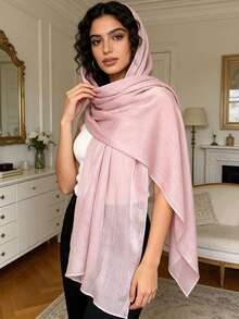 New Autumn/Winter Organza Soft Shimmery Muslim Hijab Scarf Shawl For Women - Multicolor - View 11