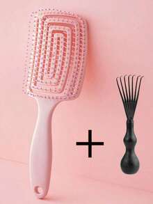 1pc Comb Cleaner Hairbrush Cleaning Tool Remove Hair Dust From Cushion Brush Cylinder Comb Hairdressing Tools ,Hair Styling Tools Hair Accessories - 彩色 - 查看 6