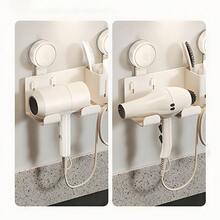 Kệ treo tường bằng giác hút dùng trong phòng tắm, có giá để máy sấy tóc và lược. - Nhiều màu - Xem 5