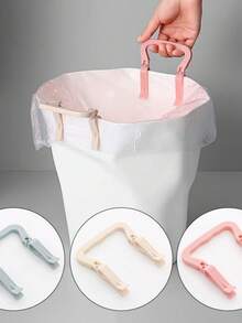 1pc/Trash Bag Fixing Clips, 1pc Reusable Garbage Bag Holders, Anti-Slip Trash Can Bag Clips For Kitchen Bathroom Trash Cans, Keep Garbage Bag In Place(Random Design.) - 1pc - View 1