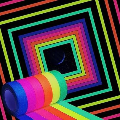 Glow In The Dark Tape UV Blacklight Neon Tape Fluorescent Glow Tape In Black Light