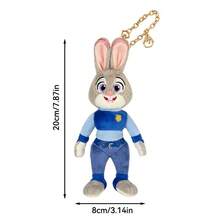 Disney 《疯狂动物城》尼克和朱迪手提包挂件，狐狸和兔子毛绒玩偶，男女通用手提包挂件，零钱包，便携钥匙扣，节日礼物 - 彩色 - 查看 11