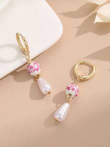 1 Pair Mint Green Teardrop Cute Earrings - Mint Green - View 6