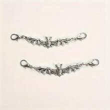 2pcs Gothic Bat Metal Shoelace Decorative Chain, DIY Shoe Accessories, Shoe & Boot Decor - Multicolor - View 7