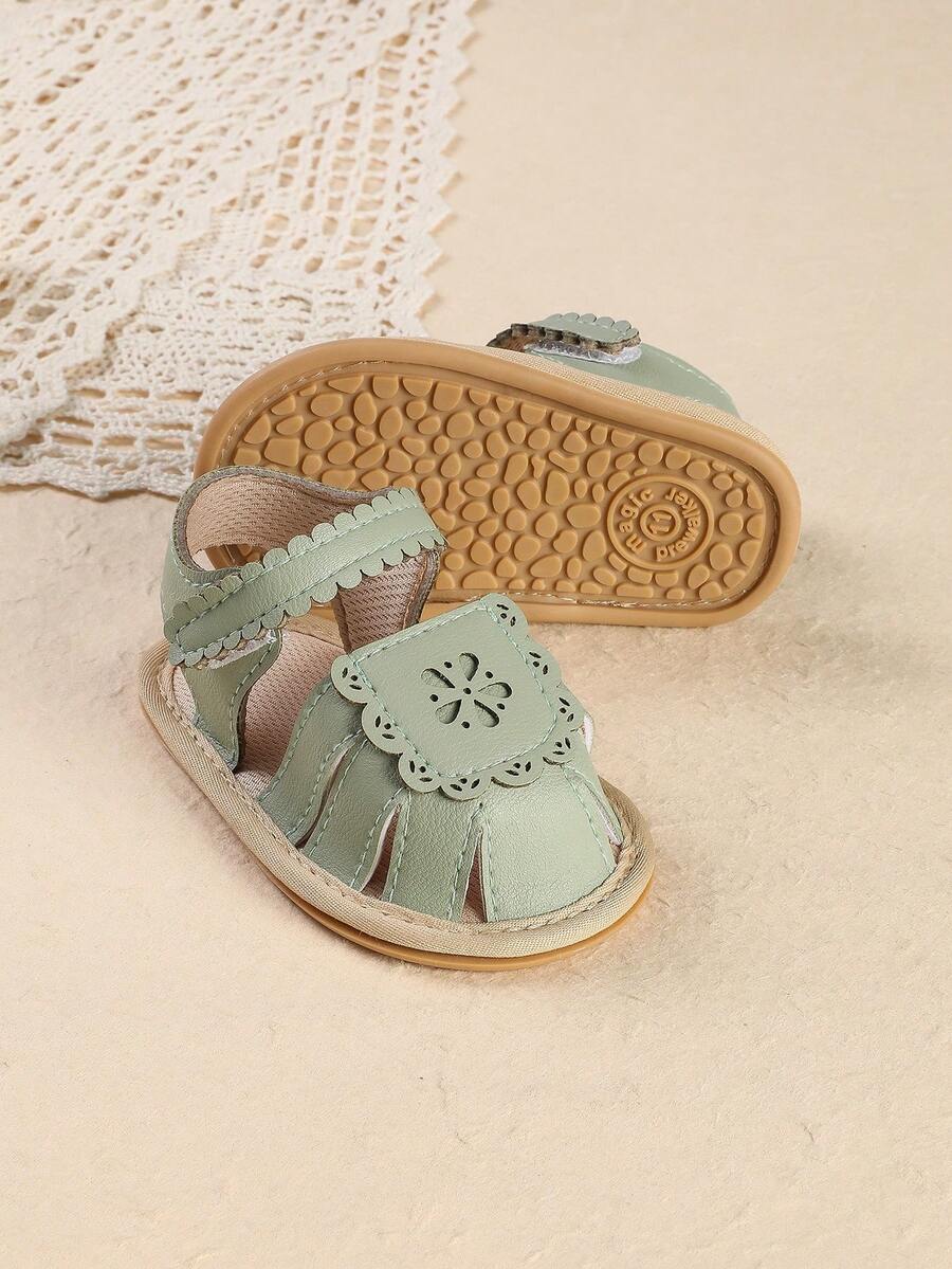 2026 Summer New Closed Toe Soft Bottom Sandals For Infant Girls, Minimalist & Fashionable