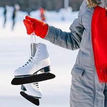 Skate Guards - Durable And Flexible Design For Enhanced Safety, Suitable For Ice Hockey And Figure Skating. Ice Skate Accessories, Flexible Ice Skate Guards, Roller Skates, Ice Skate Covers, Ice Skating Accessories. - Black - View 3